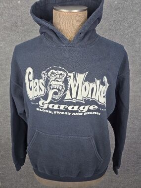 Gas Monkey Garage OG Logo Pullover Hoodie Black Men's Large 23x25.5